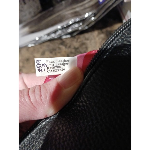 Victoria's Secret Angel Black Faux Leather Anniversary Foldover Clutch Bag - Picture 10 of 10